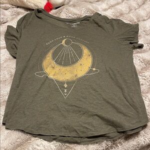 Lucky Brand Green Graphic Women's Top